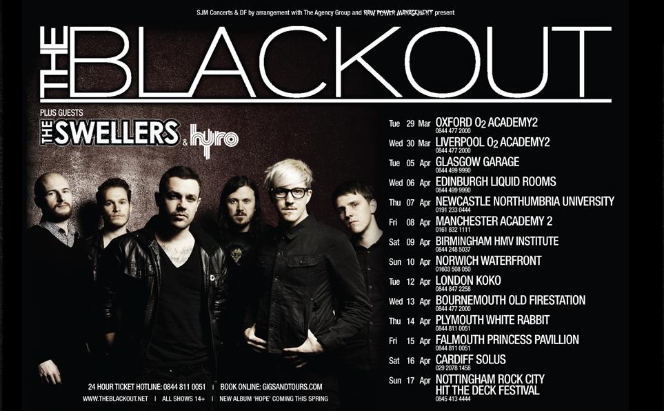 REVIEW: The Blackout, Manchester Academy 2, 08/04/2011 with The Swellers &  Hyro Da Hero